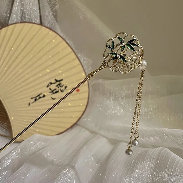 Multicolor Vintage Wooden Hairpins