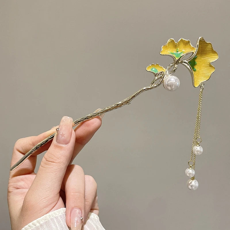 Multicolor Vintage Wooden Hairpins