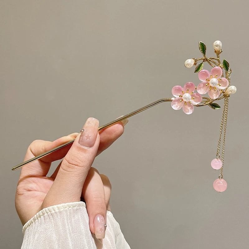 Multicolor Vintage Wooden Hairpins