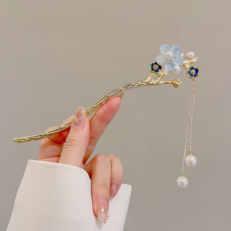 Multicolor Vintage Wooden Hairpins