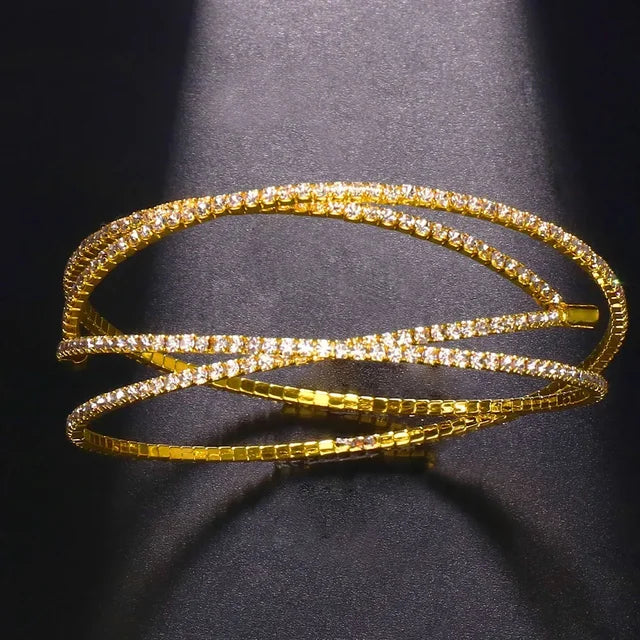 Crystal Layered Arm Cuff