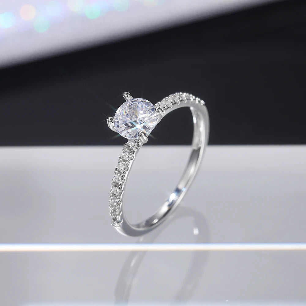 Zirconia Halo Wedding Ring