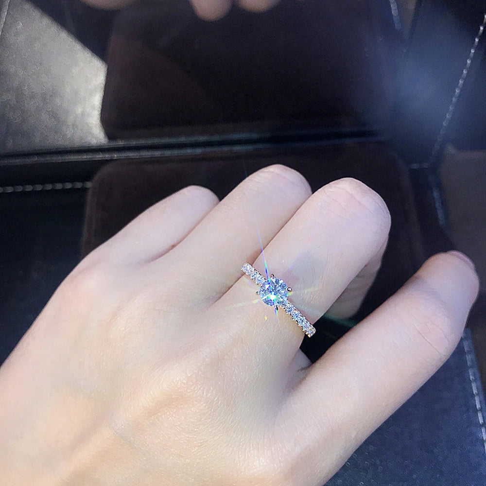 Zirconia Halo Wedding Ring