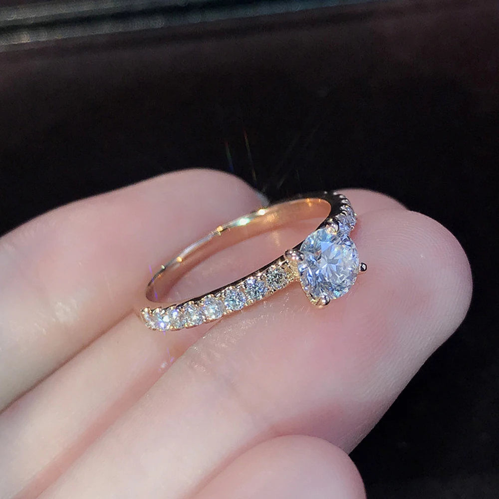 Zirconia Halo Wedding Ring