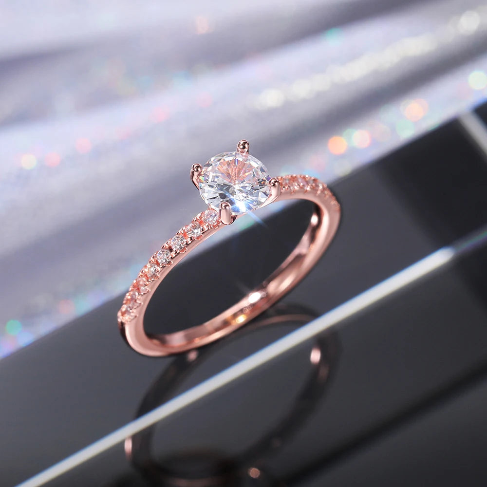 Zirconia Halo Wedding Ring