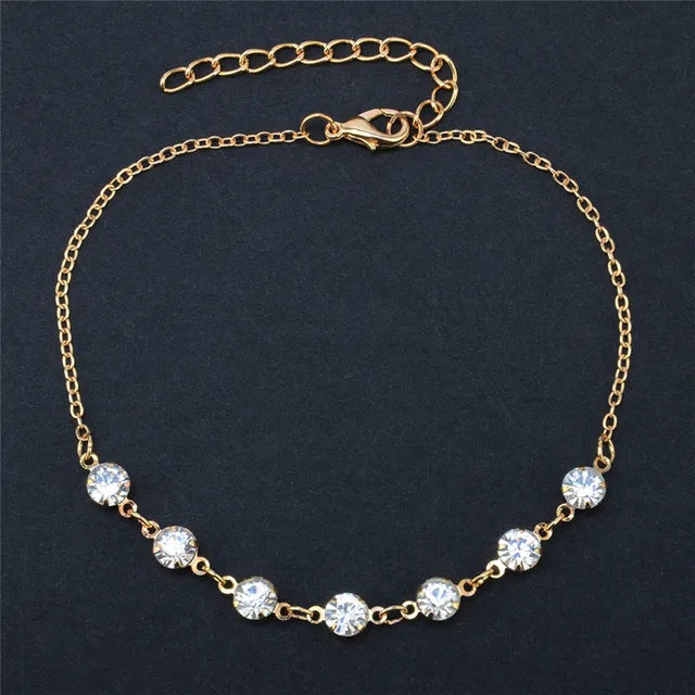 Dazzling Crystal Anklet