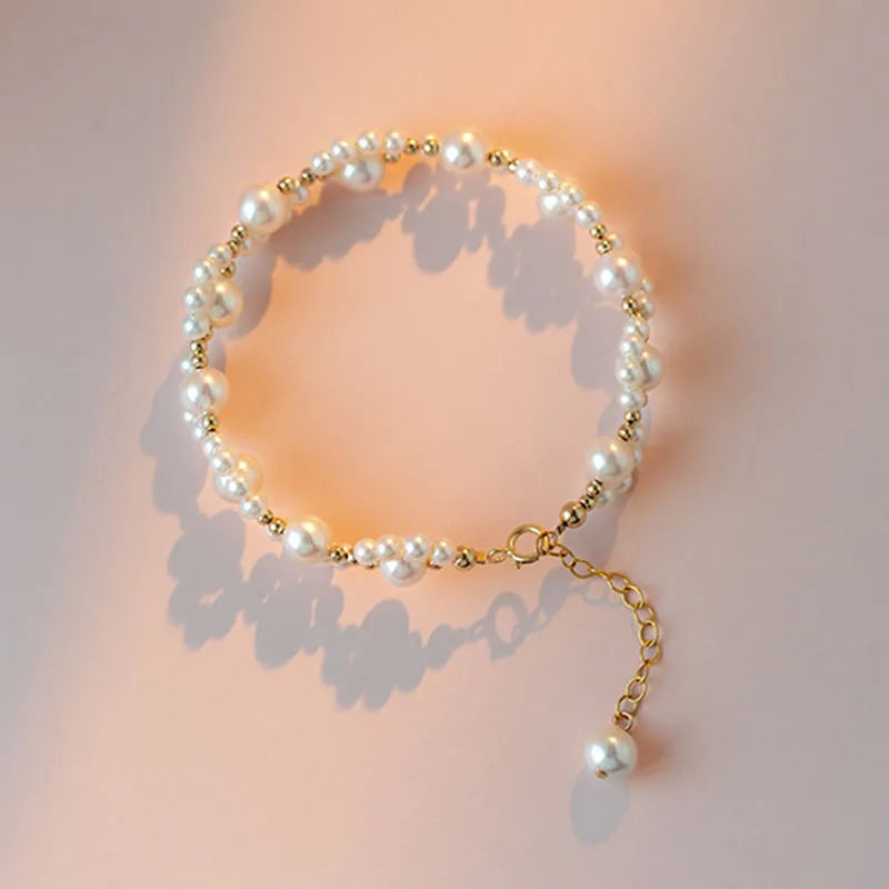Pearl Chain Cat Paw Bracelet