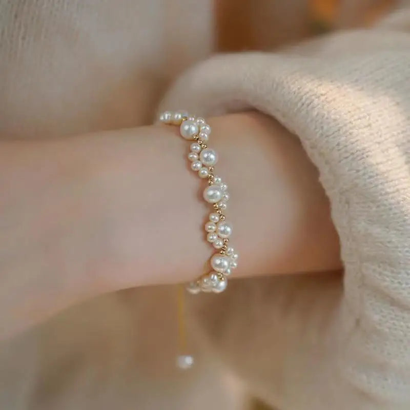 Pearl Chain Cat Paw Bracelet