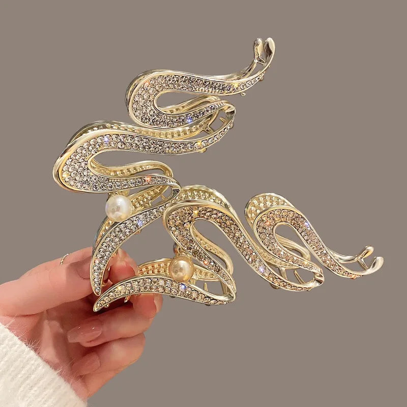 Crystal Metal Hair Claw Clips