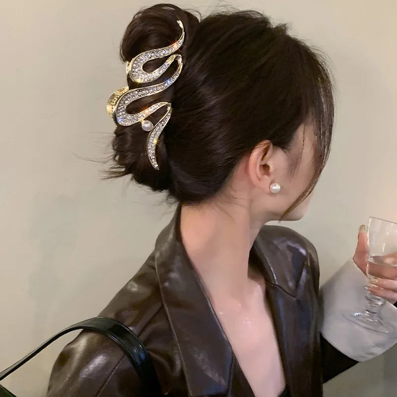 Crystal Metal Hair Claw Clips