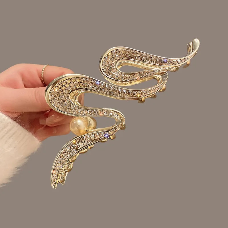 Crystal Metal Hair Claw Clips
