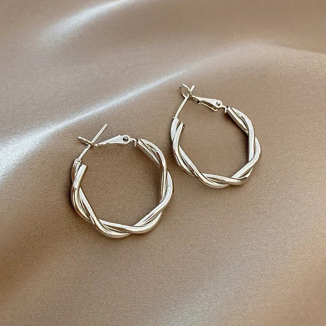 Hyperbolic Gold Twine Hoops