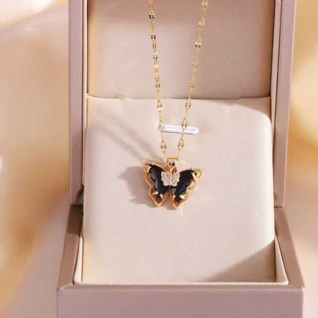 Stainless Steel Butterfly Necklace