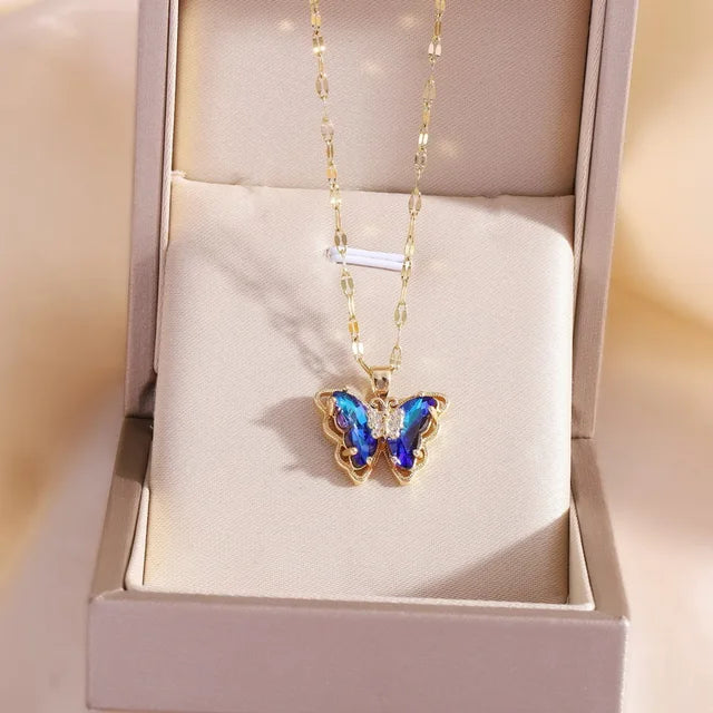 Stainless Steel Butterfly Necklace