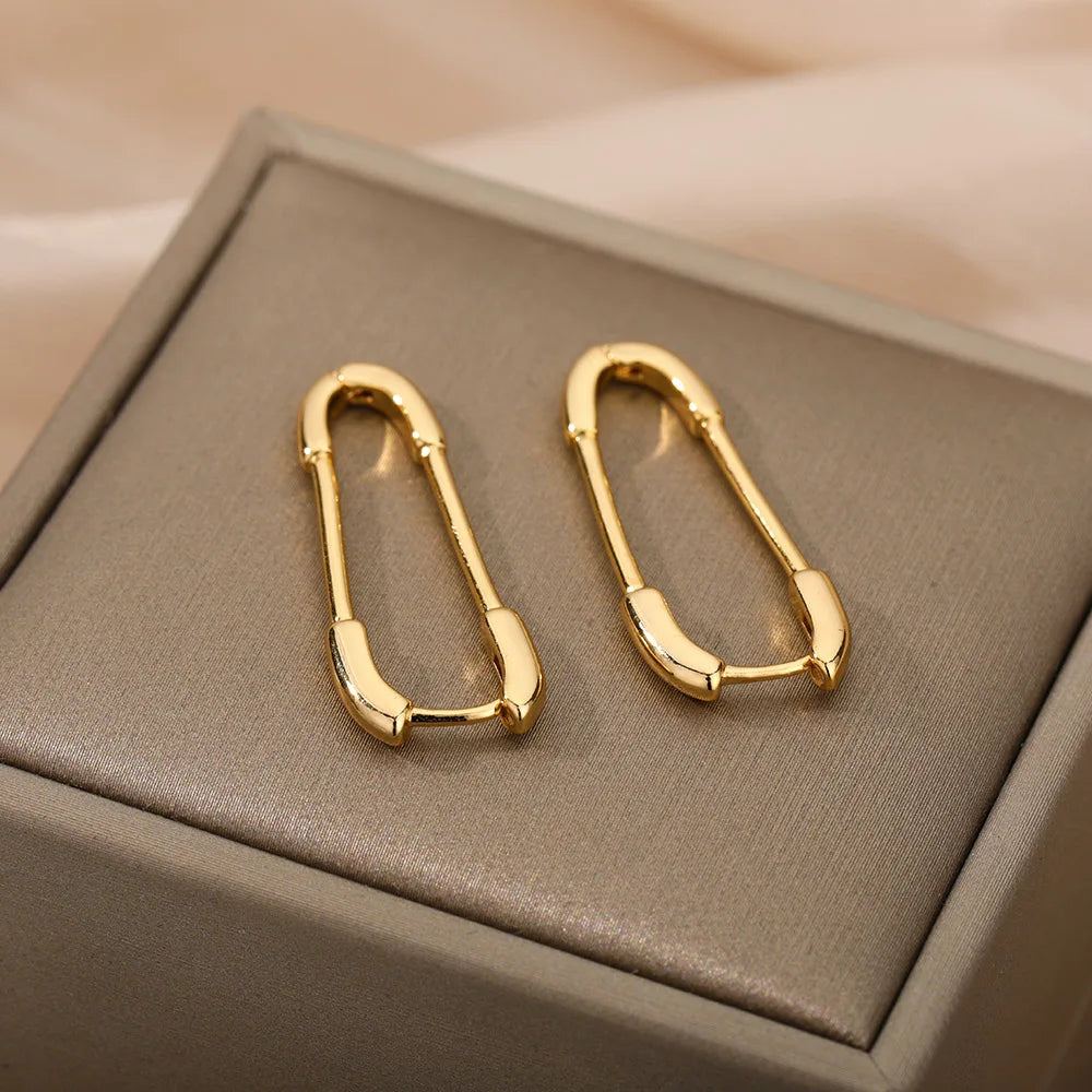 Paperclip Punk Studs