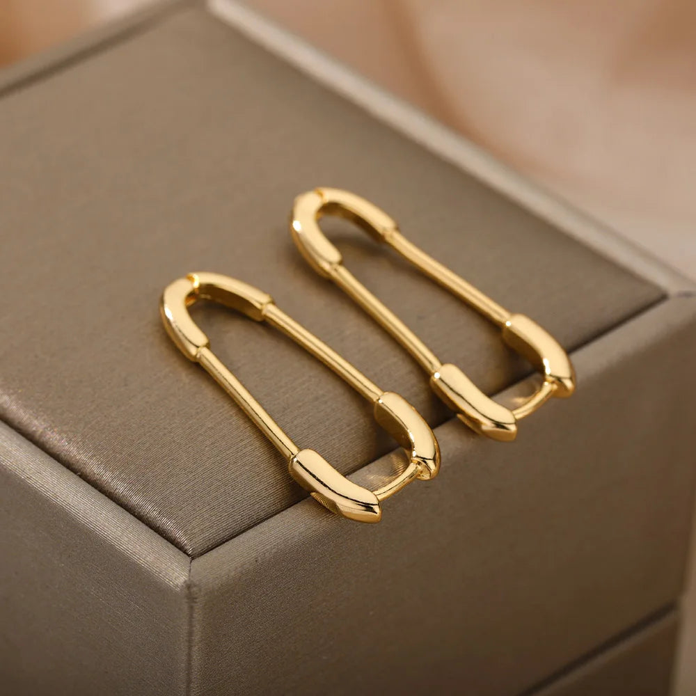 Paperclip Punk Studs