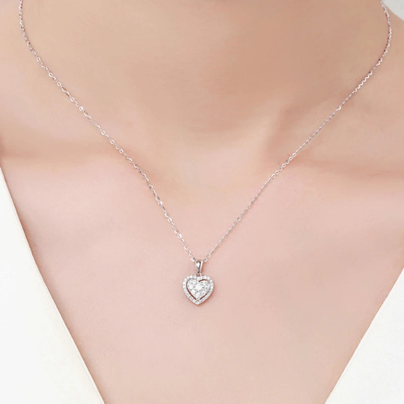 Silver Heart Pendant Necklace