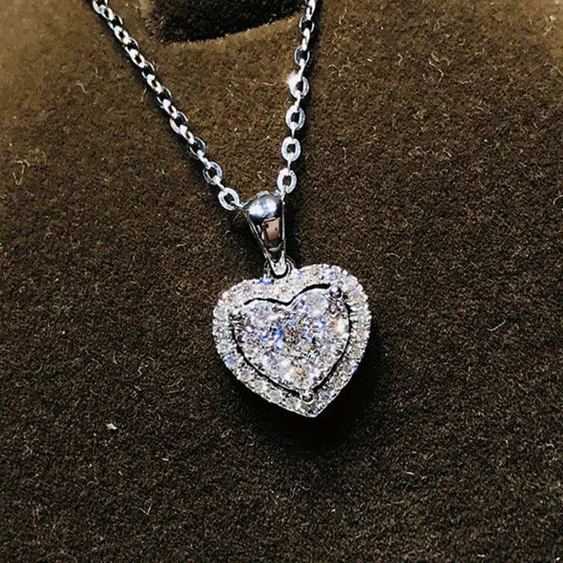 Silver Heart Pendant Necklace