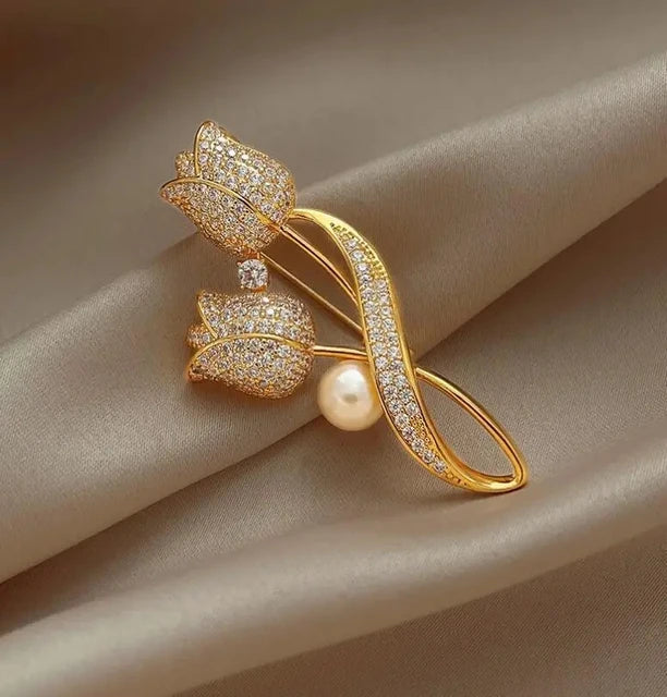 Gold Bauhinia Brooch