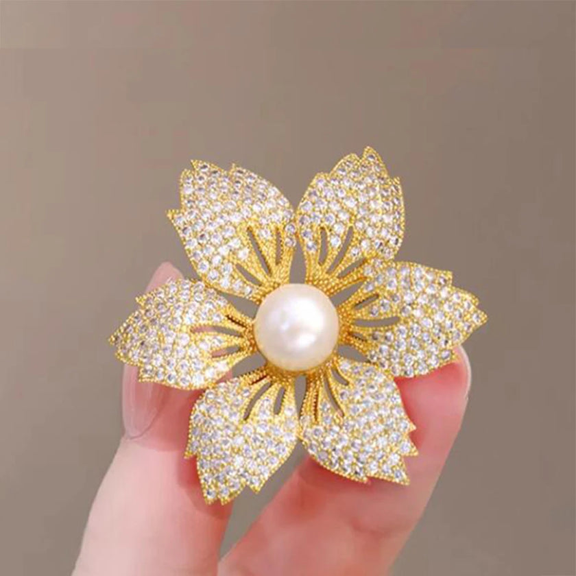 Gold Bauhinia Brooch