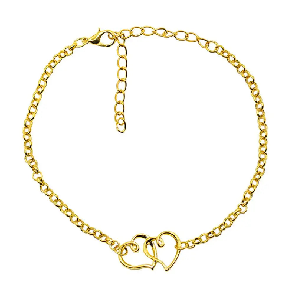 Beach Bliss Double Heart Anklet